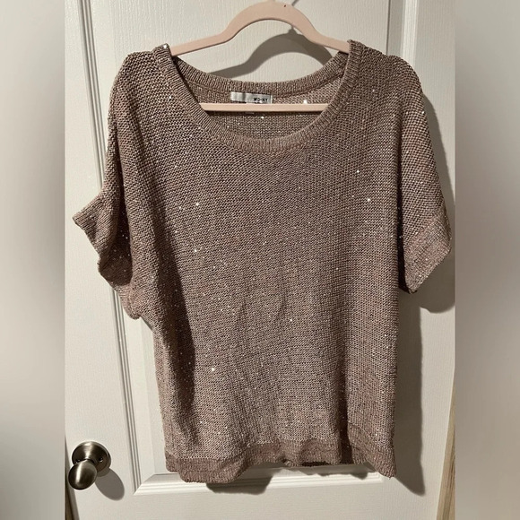 WD NY sweater top with sequins sz 1X. - Picture 1 of 6